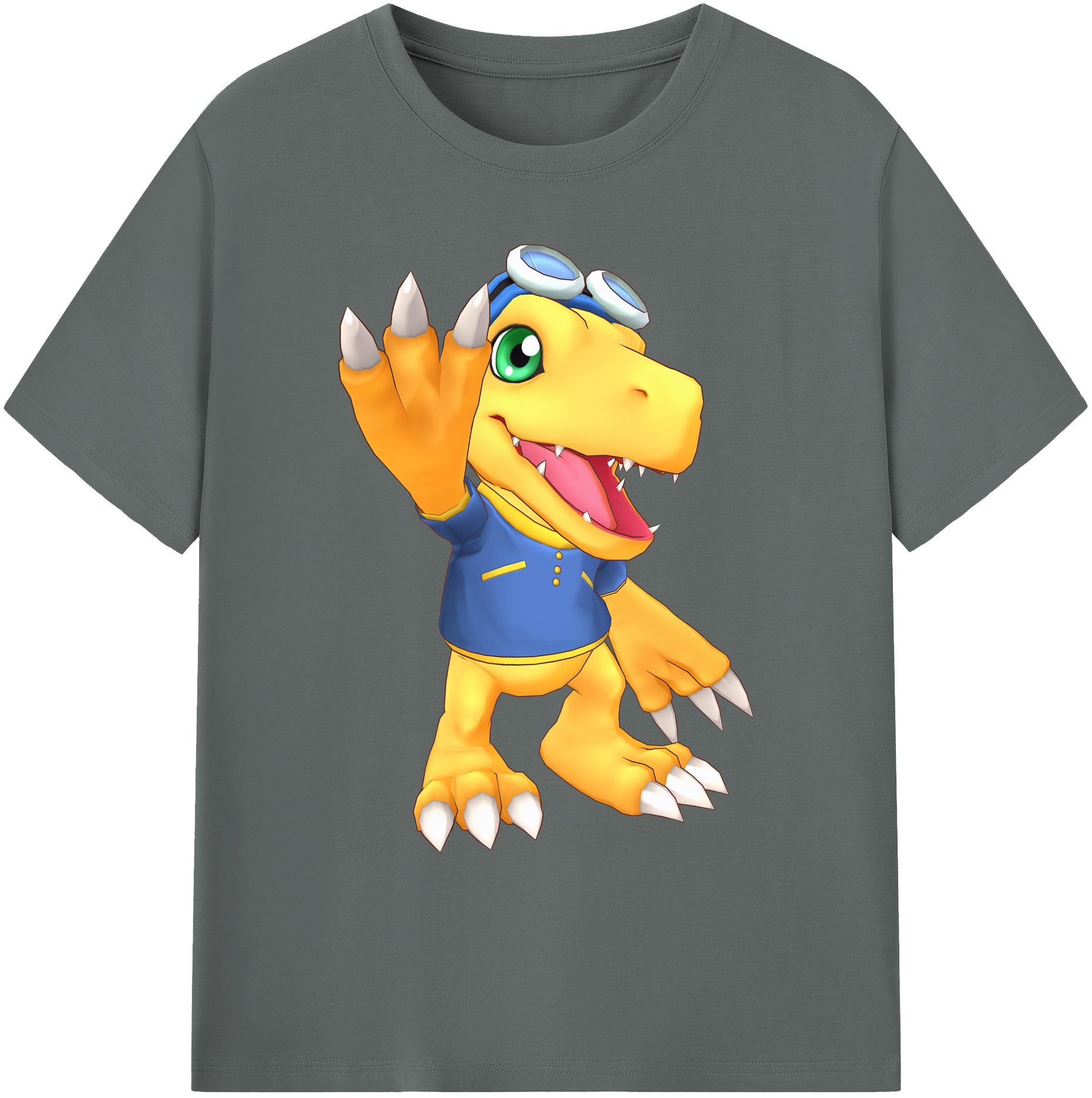 （画像用） Digimon デジタルモンスター/デジモン 綿100％ メンズ半袖Tシャツ｜肌触りやわらか＆通気性